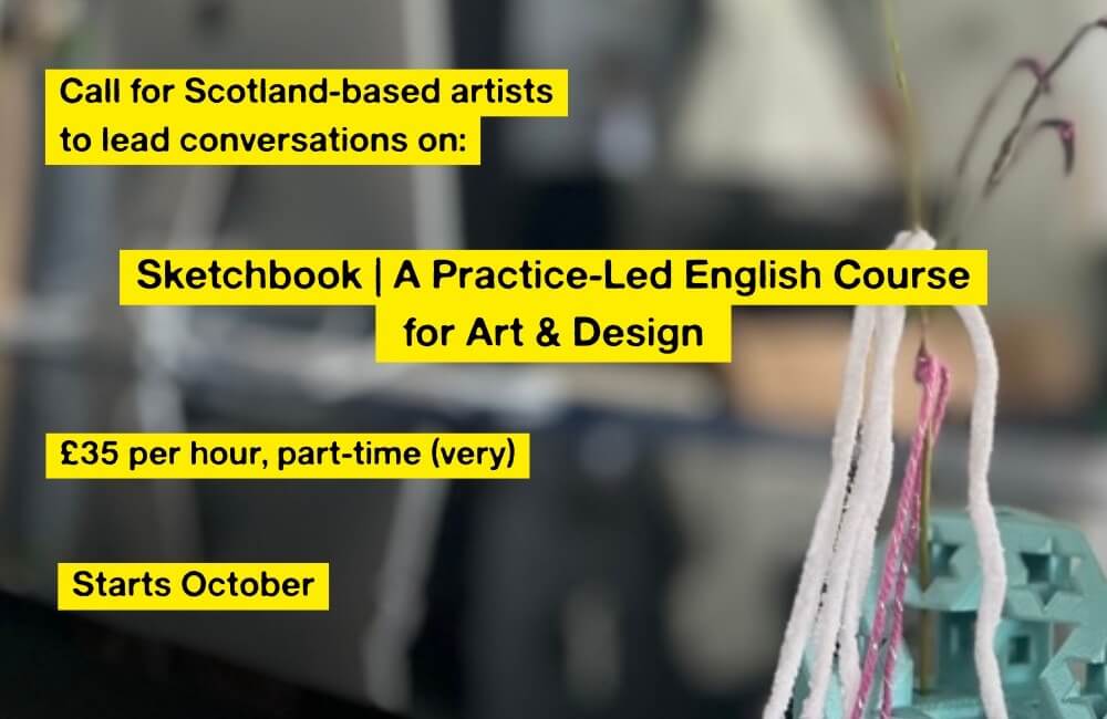 call for artists for Sketchbook English course