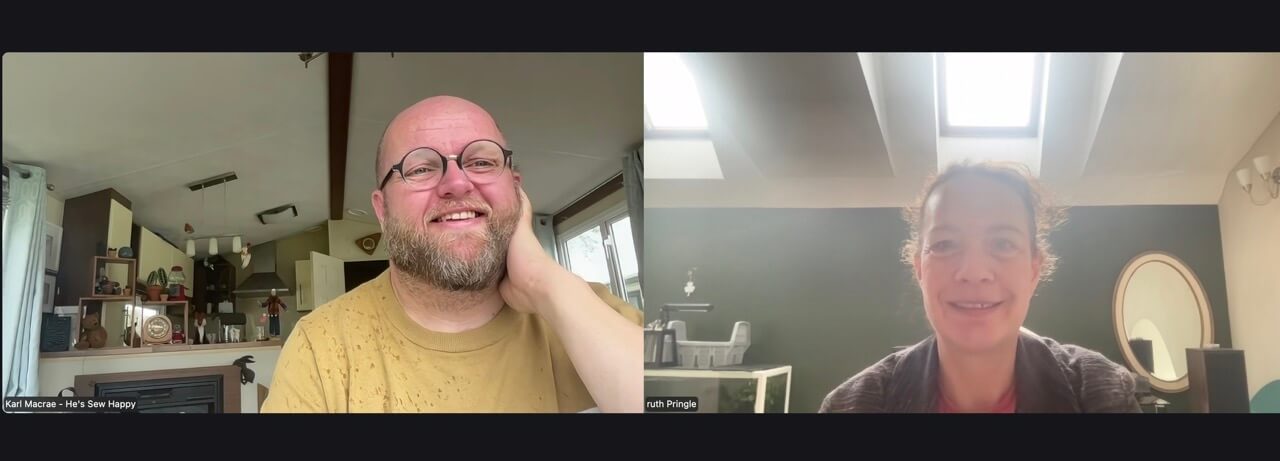 artist interview Karl Macrae zoom call screenshot