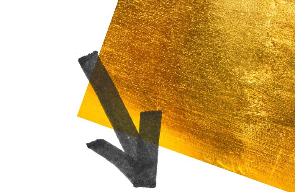 Golden ticket with arrow