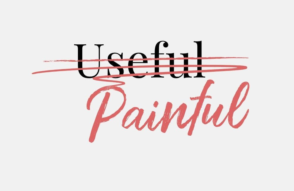 useful/ painful graphic