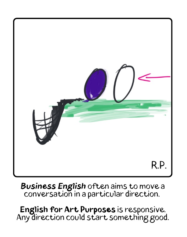 Illustration, the difference between business English and English for art puproses